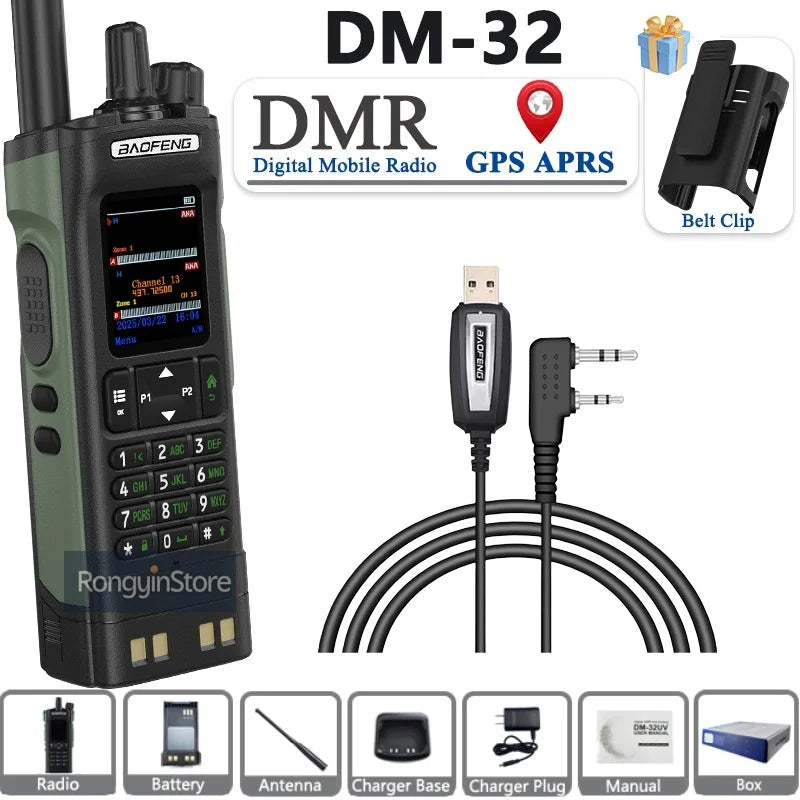 Professional Digital Walkie Talkie - 10W Dual Band DMR Radio