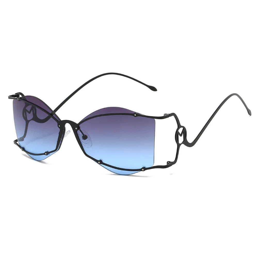 Premium Irregular Sunglasses Women - Trendy Bend Leg Sun Shades