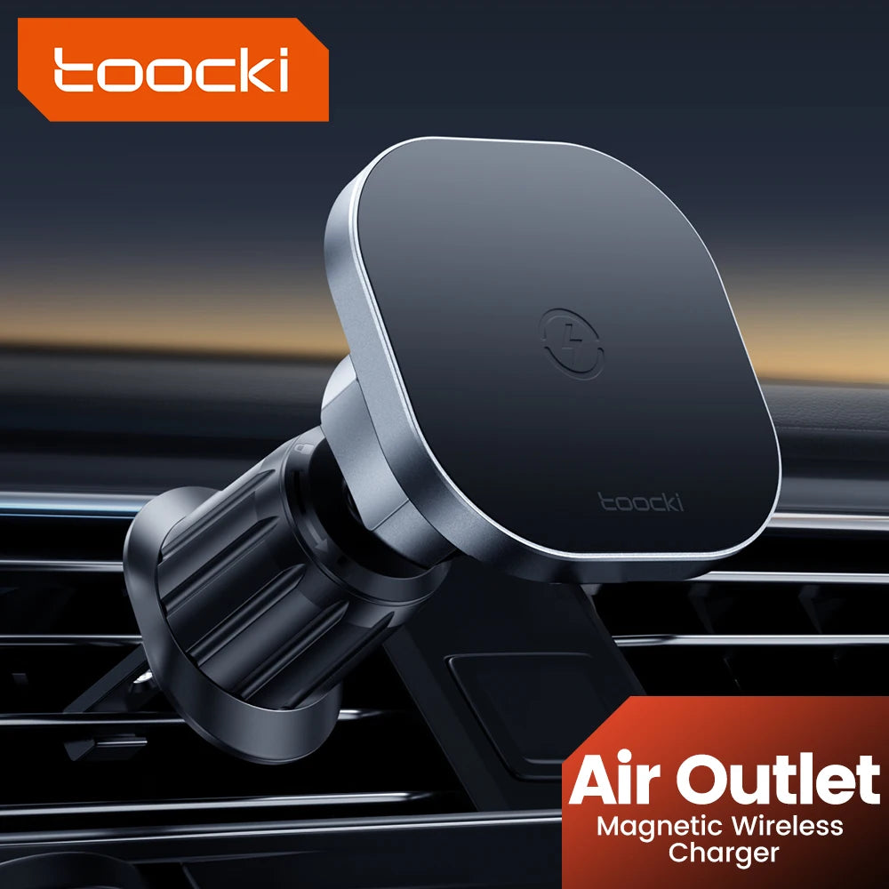 Premium Magnetic Wireless Car Charger - 15W Fast Charging 360° Rotation