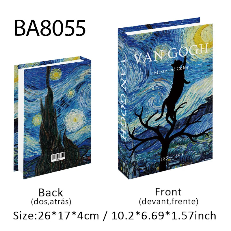 Elegant Luxury Decorative Books - Van Gogh Monet Picasso Series