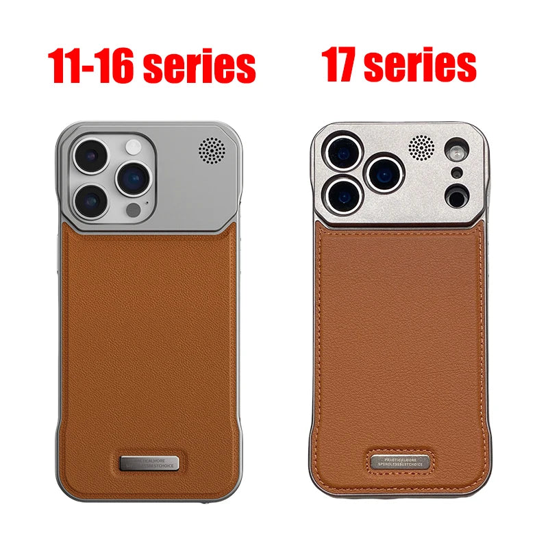 Premium iPhone Leather Case Magsafe - Magnetic & Frameless Armor