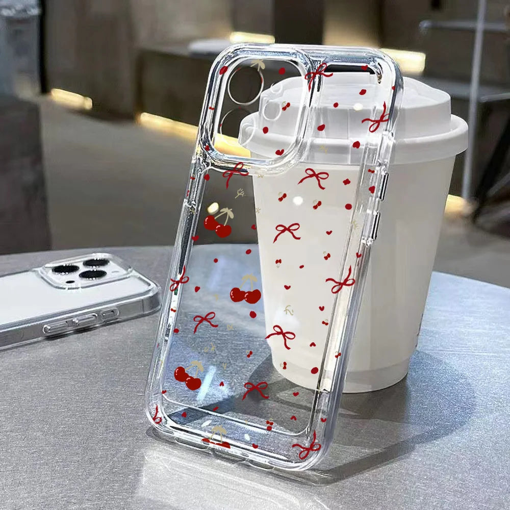 Elegant Soft Flower Phone Case - Clear Cover for Samsung