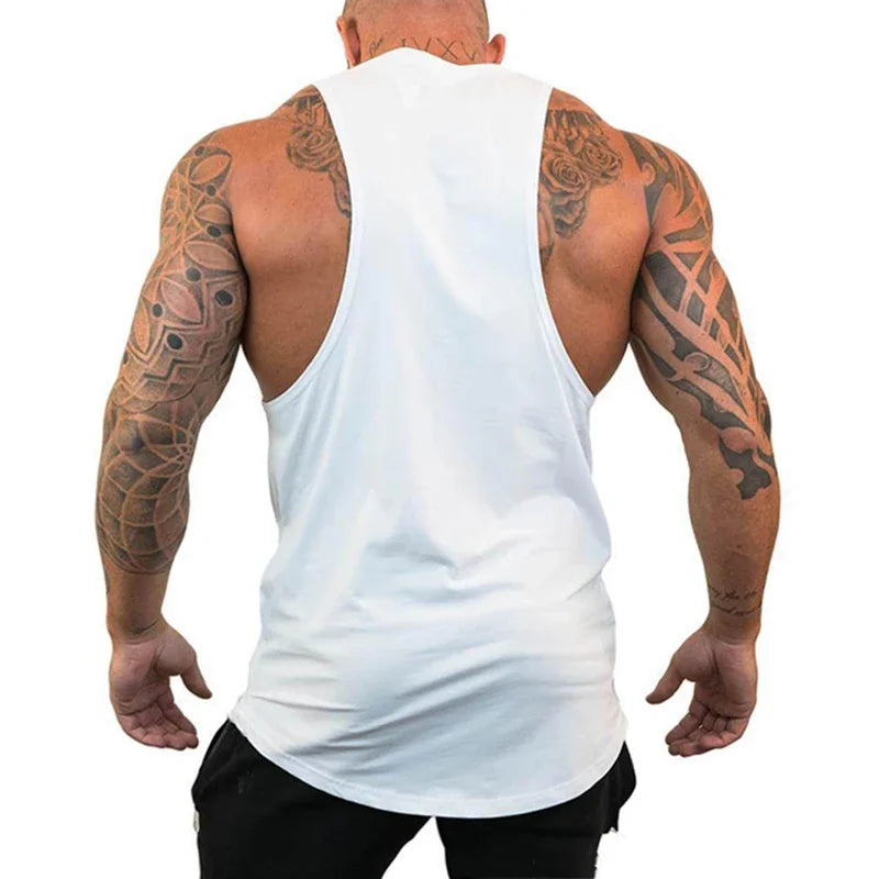 Breathable Men's Running Tank Top - Cotton Gym Sleeveless Shirt
