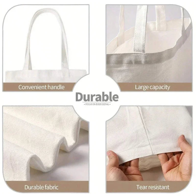 Elegant Floral Canvas Tote Shoulder Bag