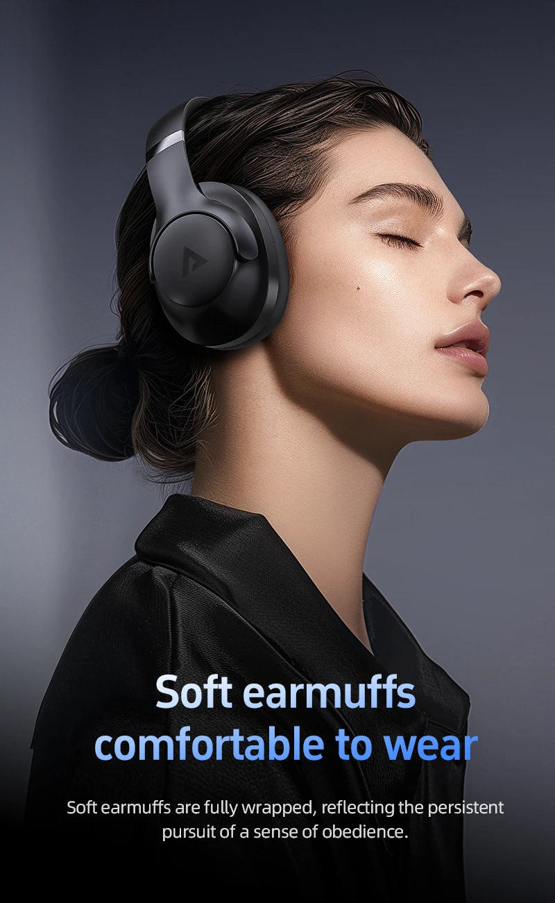Premium Over-Ear Headphones with Active Noise Cancelling - 40mm HiFi Drivers