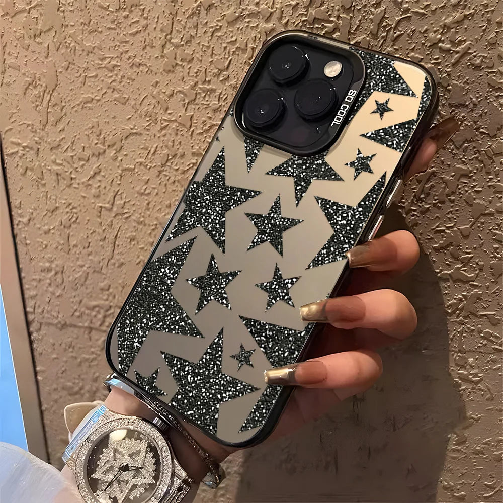 Premium Luxury iPhone Star Case - Hard Matte IMD Cover