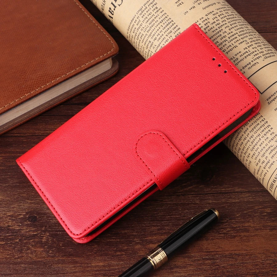 Premium Magnetic Leather Case with Card Stand for Samsung