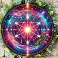Elegant Flower of Life Metal Sign - Sacred Geometry Wall Art