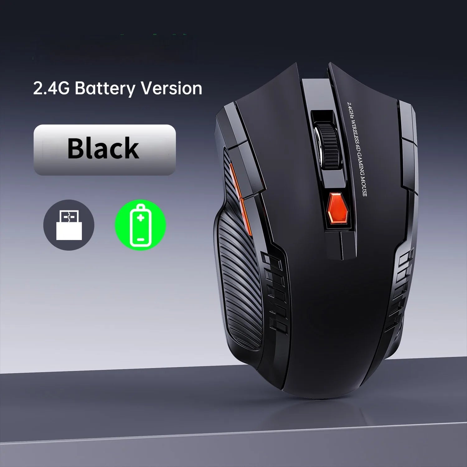 Premium Silent Wireless Mouse - 1600DPI Ergonomic Design