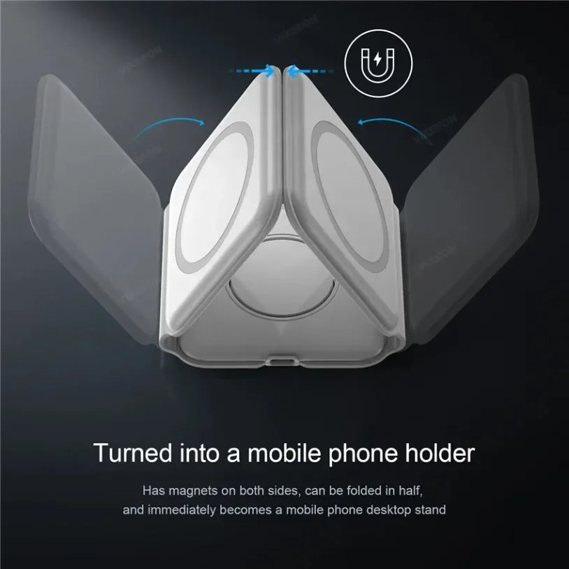 3-in-1 Wireless Charger - Magnetic Fast Charging Pad for Apple Devices