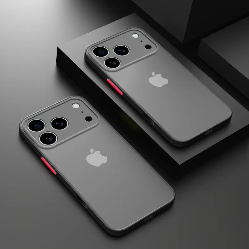 Luxury Translucent Armor Phone Case - Shockproof Matte Cover