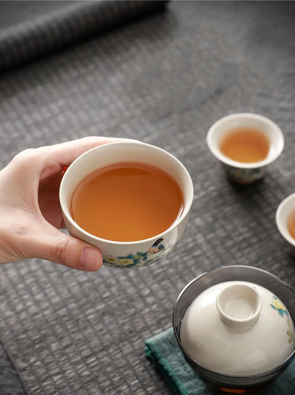 Elegant Portable Travel Tea Set - Hand-painted Ceramic Teaware