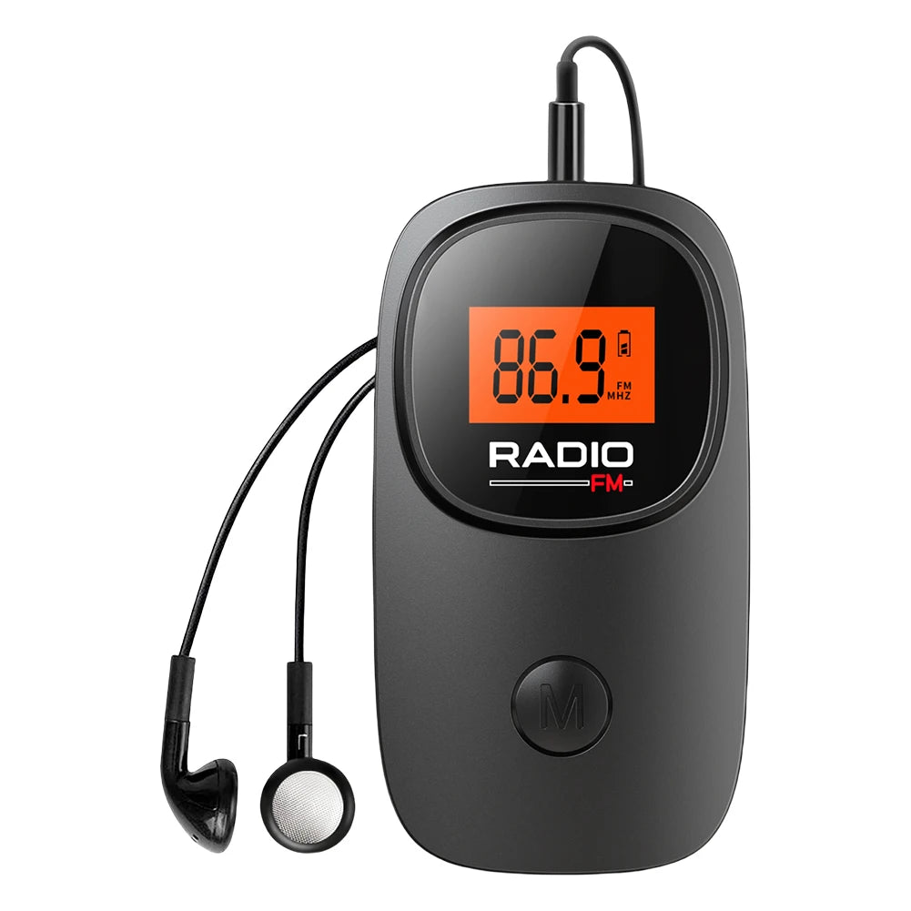 Compact Portable Digital Radio - AM/FM Pocket Audio Player