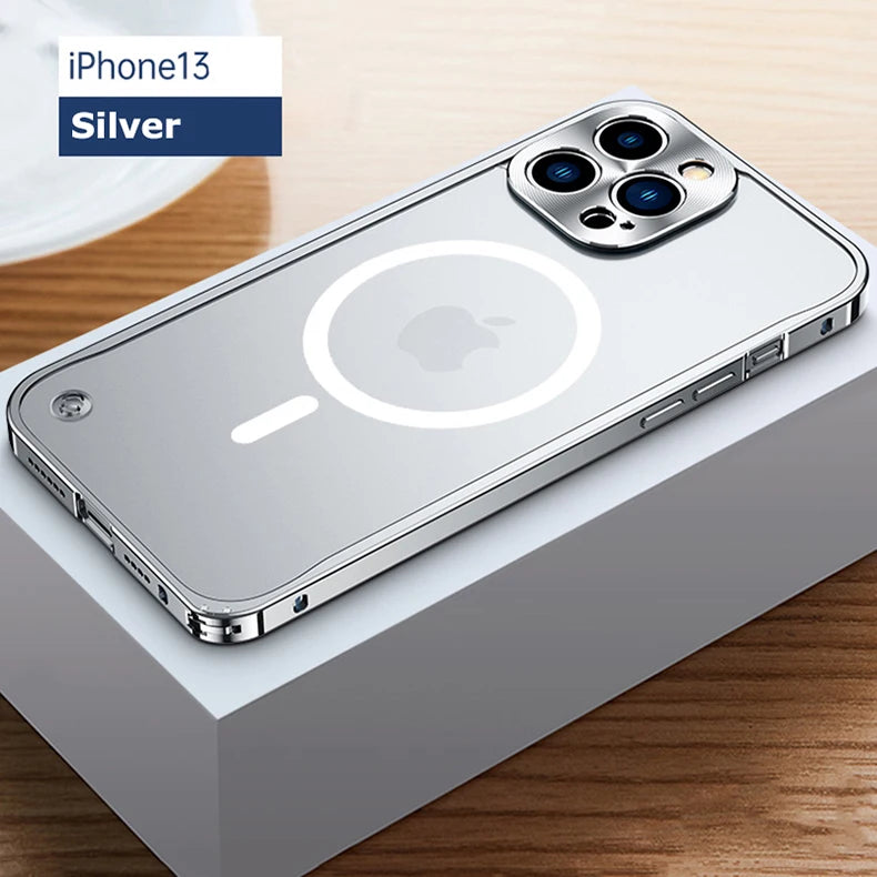 Premium Magnetic Aluminum iPhone Case - Full Protection