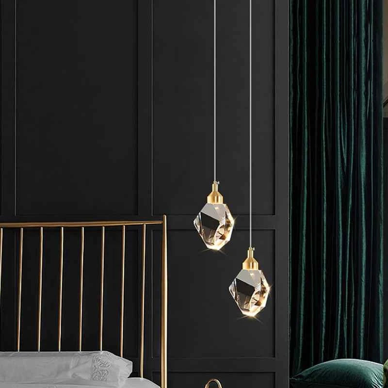 Luxury Crystal Pendant Light - Modern LED Hanging Ceiling Lamp