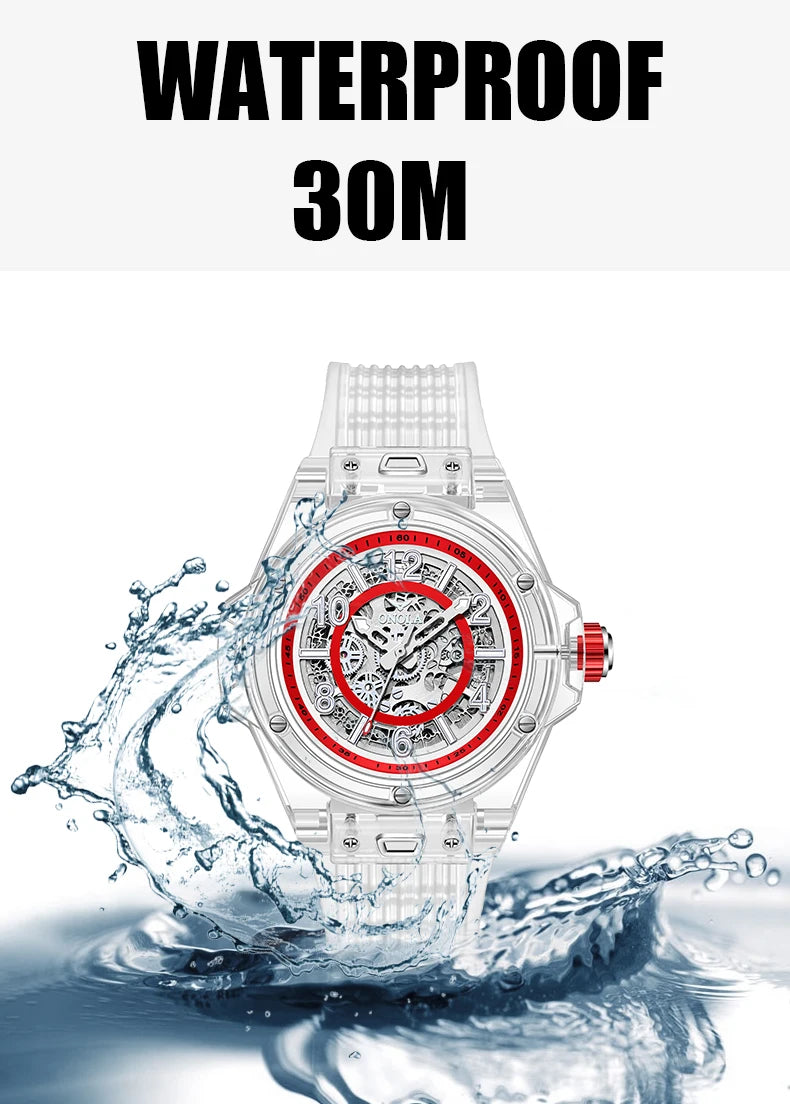 Premium Men's Automatic Luxury Watch - Waterproof & Fashionable