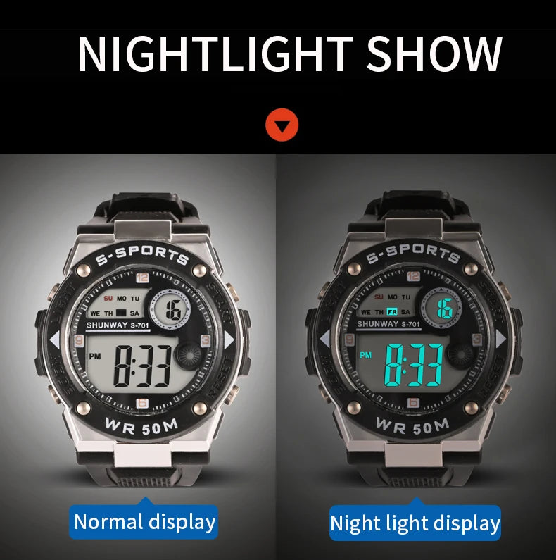 Premium Digital Sports Watch - Waterproof & Luminous