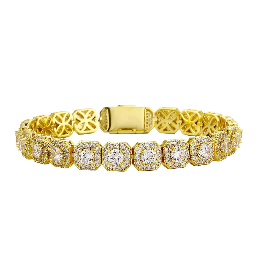 Luxury Men's Crystal Tennis Bracelet - Zirconia Pave