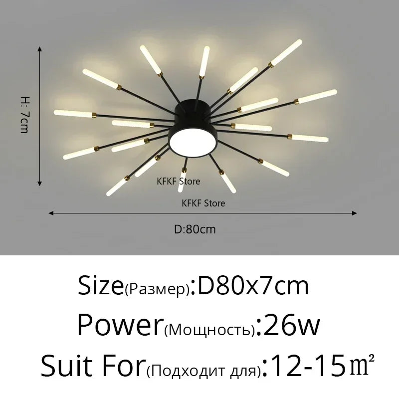 Luxury Modern LED Chandelier - Elegant Ceiling Light Fixture