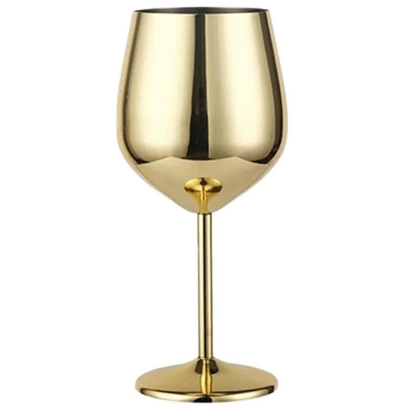 Premium Stainless Steel Wine Goblet - Durable & Elegant 500ml