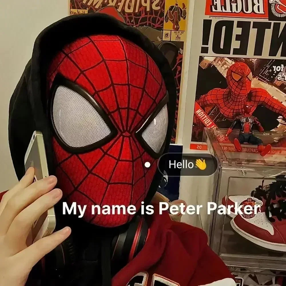 Interactive Spiderman Cosplay Mask - Remote Control Moving Eyes