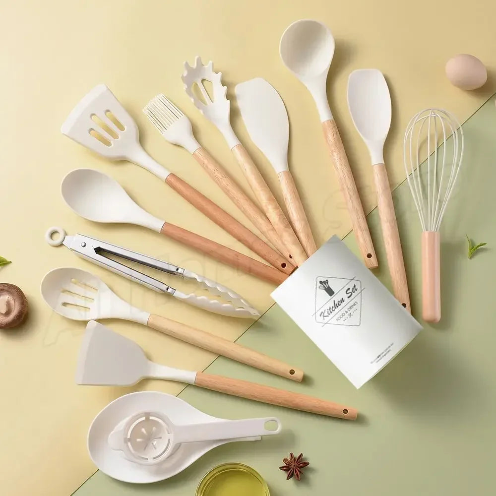 Premium Silicone Utensil Set - 12-Piece Cooking Kit