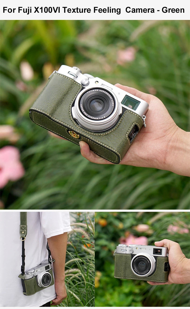 Premium Fujifilm X100VI Half Case with Strap