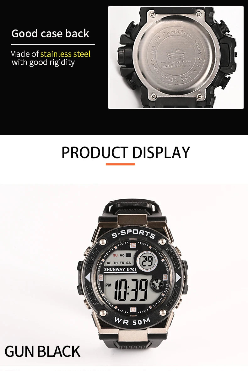 Premium Digital Sports Watch - Waterproof & Luminous