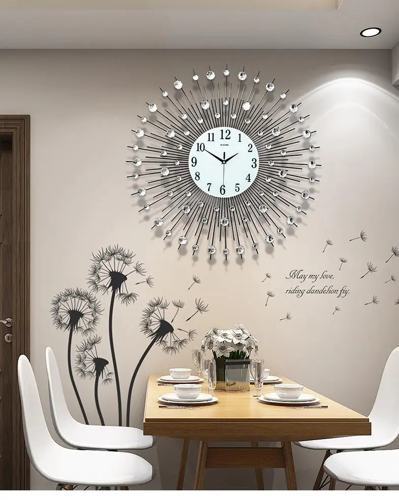 Elegant Luxury Electronic Wall Clock - Silent Quartz Movement