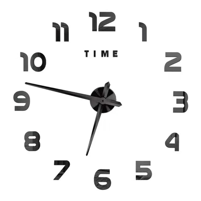 Elegant Modern Large Wall Clock - 3D DIY Quartz Design