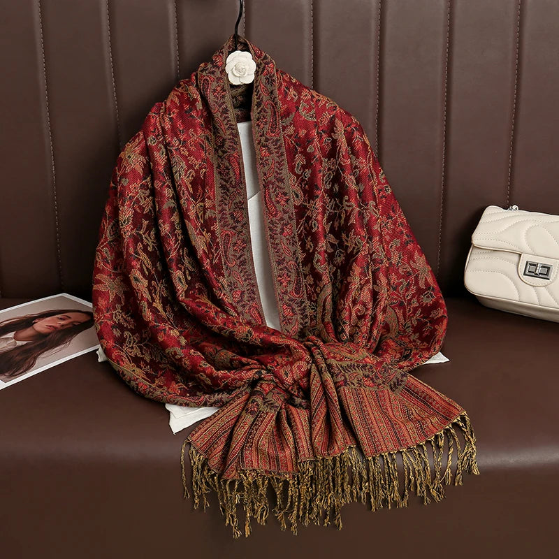 Luxury Cashmere Pashmina Shawl - Elegant Winter Wrap