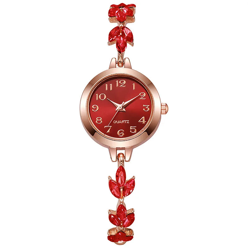 Elegant Rhinestone Quartz Watch - Luxury Bracelet Timepiece