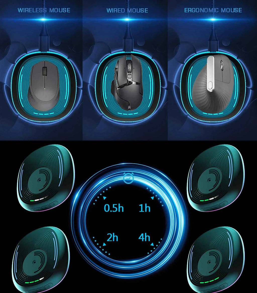 Mouse Mover with Timer Undetectable Mouse Jiggler Mouse Wiggler to Keep Computer Alive-Black Mouse Moving Productivity
