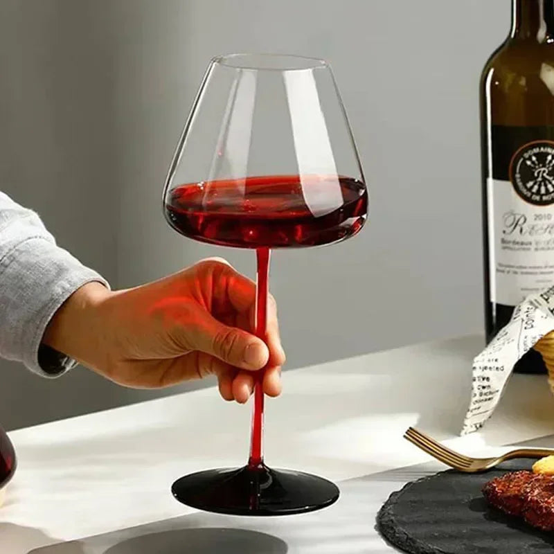 Elegant Crystal Red Wine Glass - Premium Goblet Design