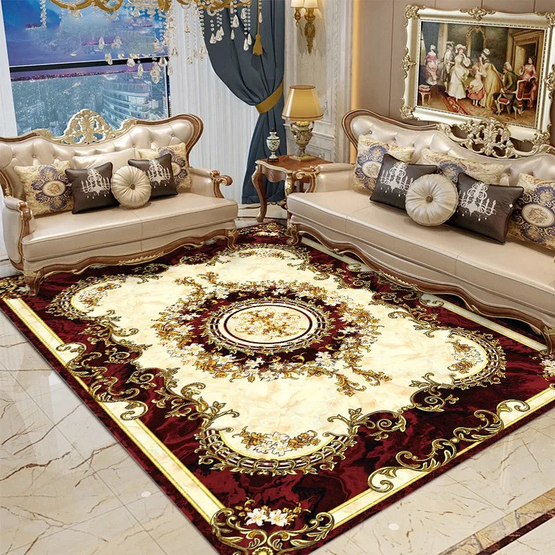 Plush Flannel Luxury Living Room Rug - European Home Decor