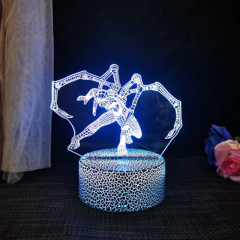 Premium Spider Man 3D Night Light - 16 Colors & Remote Control