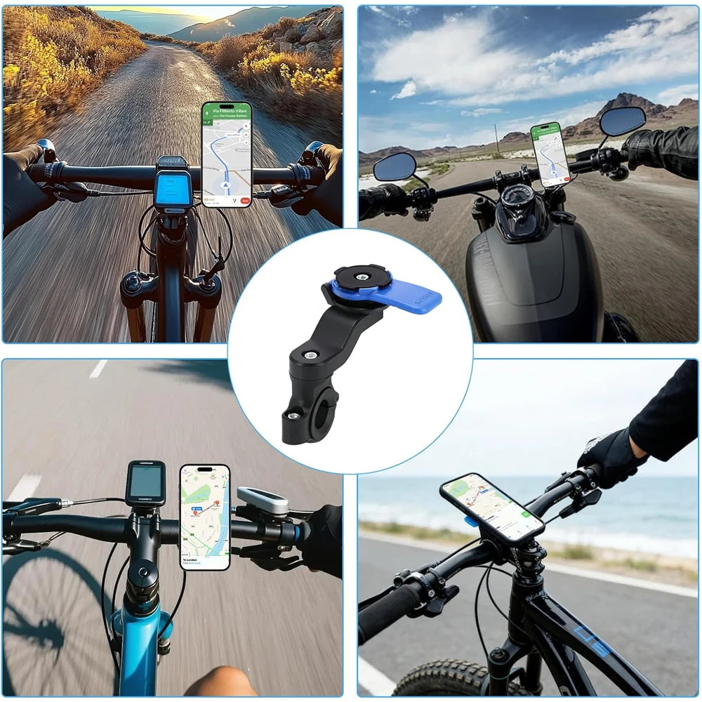 Universal Smartphone Handlebar Mount - Shock Absorber & 360 Rotation