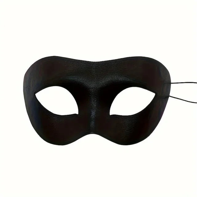 Elegant Black PVC Masquerade Mask - Bat & Bunny Party Design