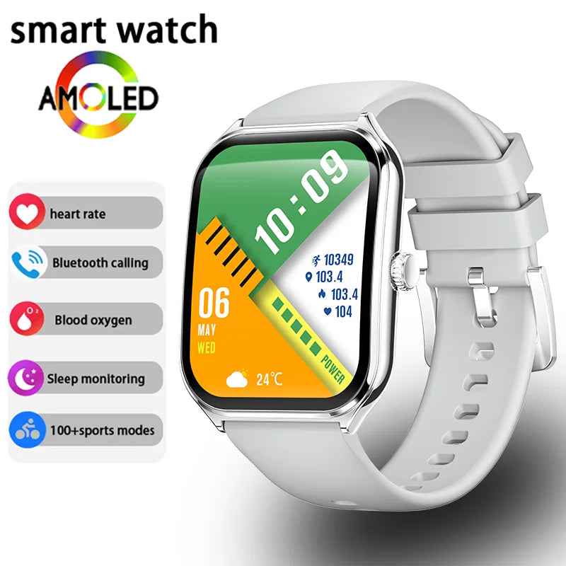 Premium Ultra Thin Smartwatch - 1.96" AMOLED Display & BT Calls