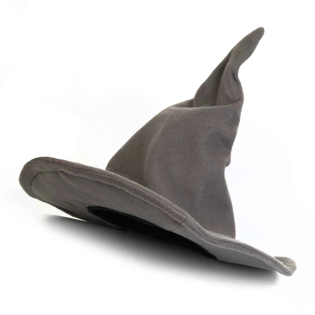 Premium Grey Wizard Hat - Pointed Dumbledore Role Play Costume