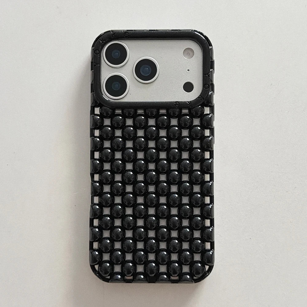 Elegant iPhone Pearl Case - Shockproof Silicone