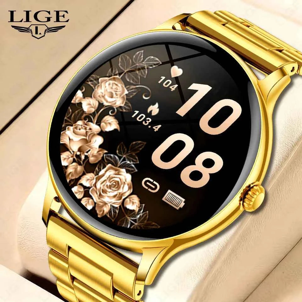 Luxury Steel Smart Watch - Bluetooth Call & Fitness Tracker