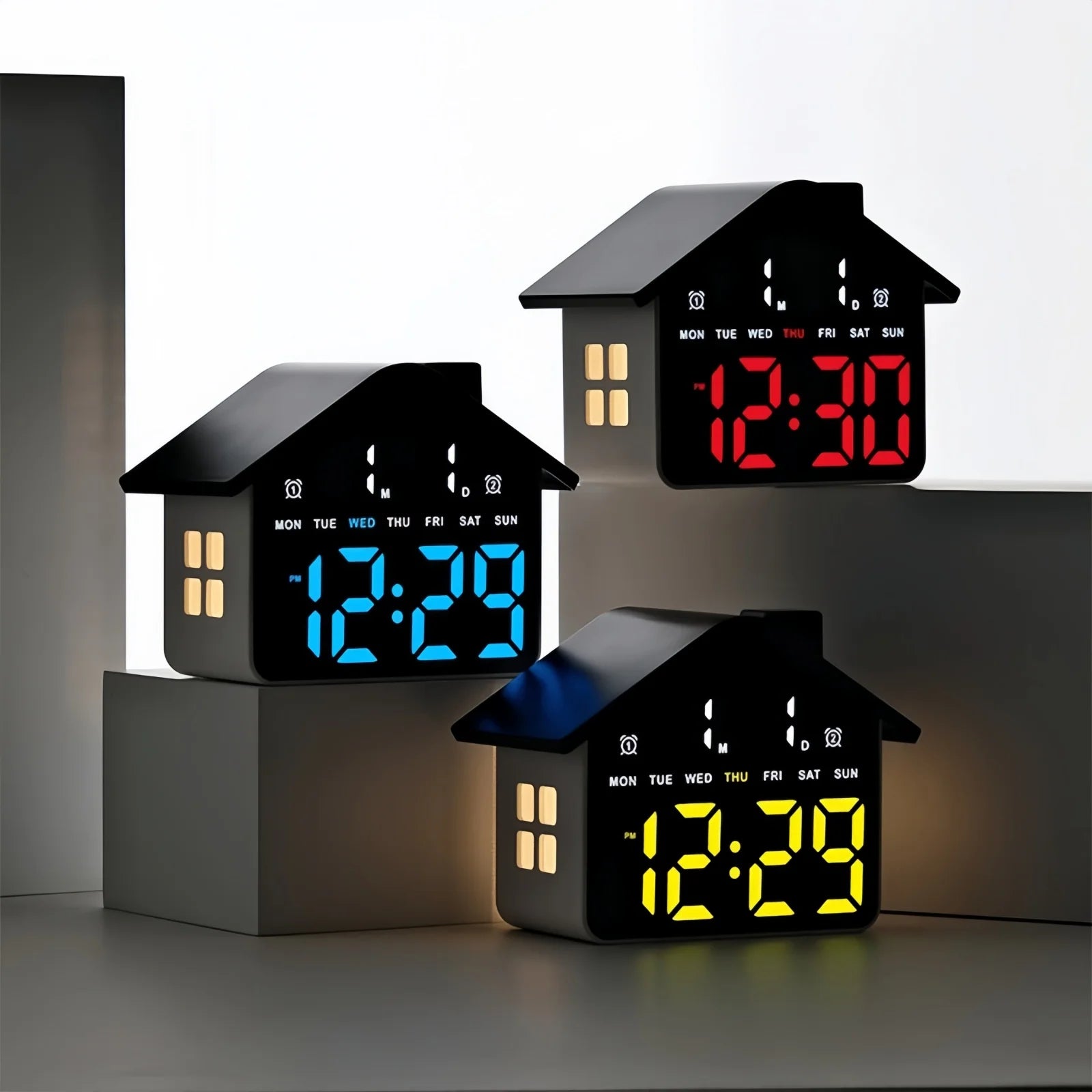 Premium LED Digital Alarm Clock - Voice Control & Night Light