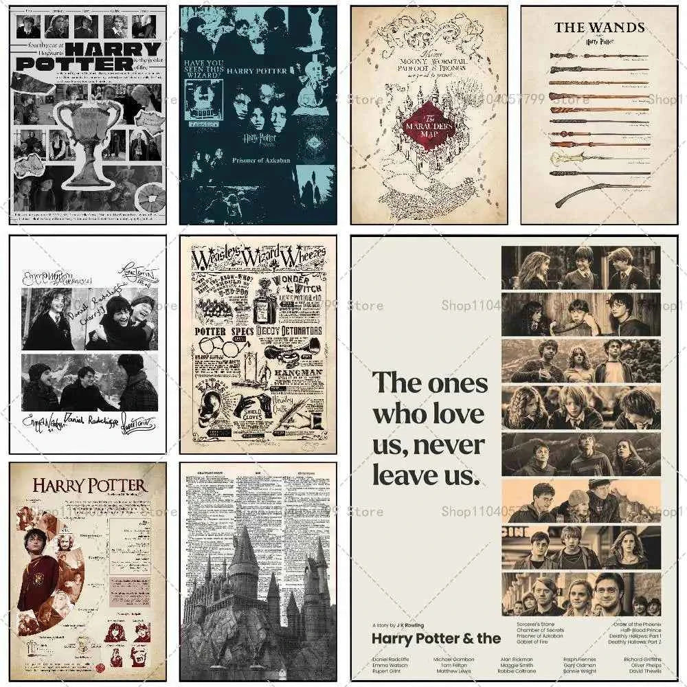Premium Harry Potter Poster - Waterproof Self-Adhesive Wall Mural Art