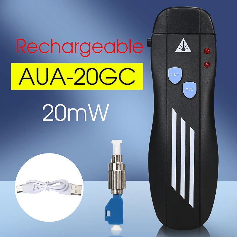 Professional Visual Fault Locator - Rechargeable Fiber Tester