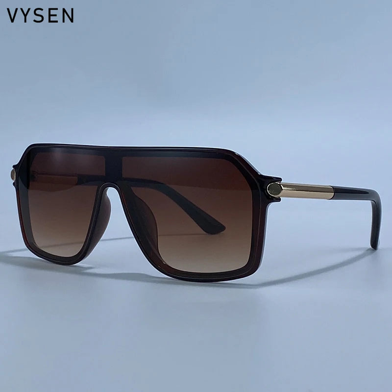 Premium Vintage Shield Sunglasses - Metal Sport Eyewear