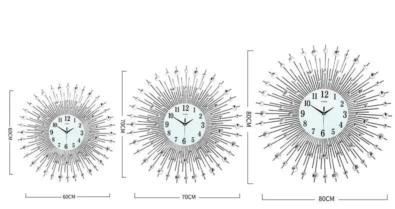 Elegant Luxury Electronic Wall Clock - Silent Quartz Movement