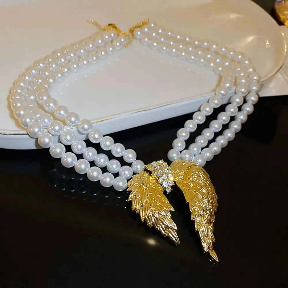 Elegant Multi Layer Pearl Necklace - Light Luxury Choker