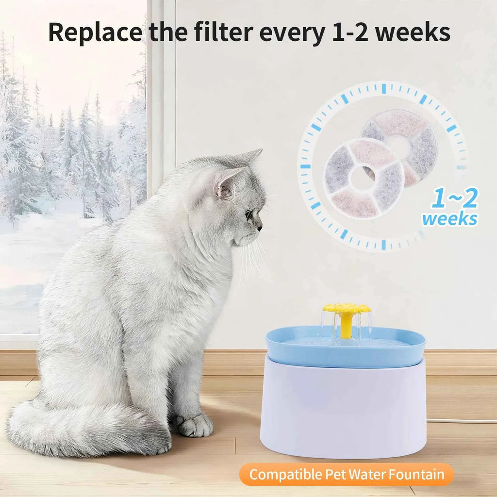 Premium Cat Water Fountain Filters - Activated Carbon Replacement