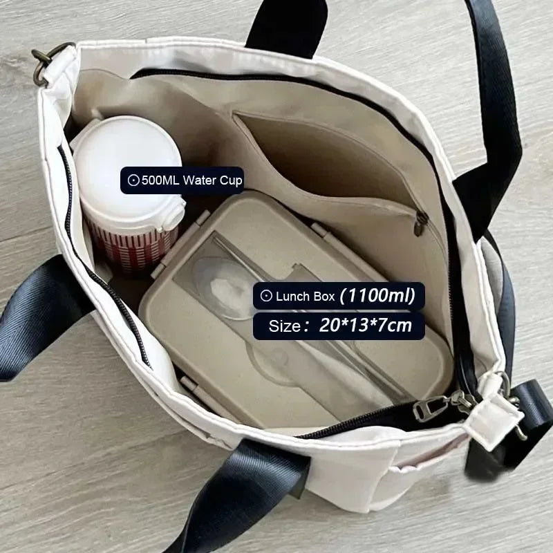 Elegant Casual Tote Bag - Waterproof Nylon Messenger